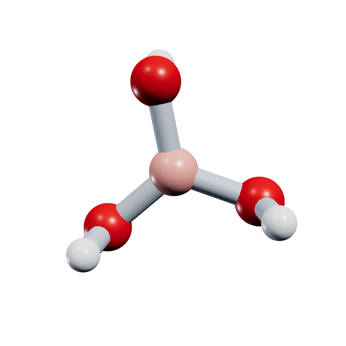 Ball-and-stick model of Boric acid