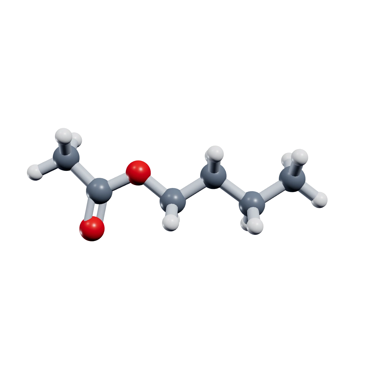 3D model of a n-Butyl acetate molecule