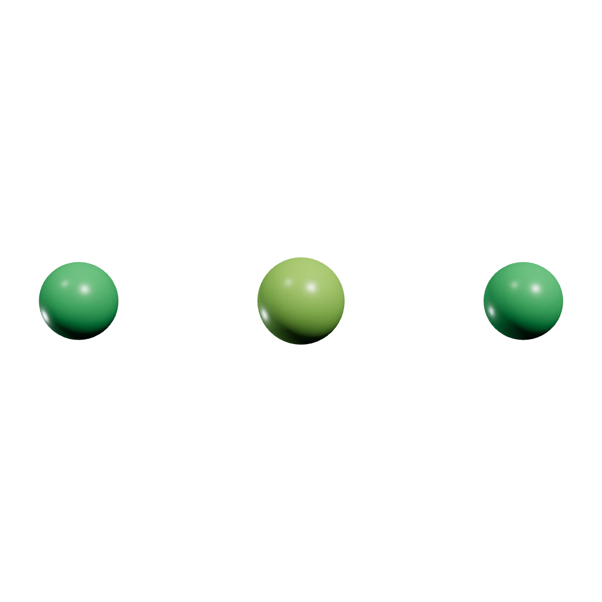 Ball-and-stick model of Calcium chloride