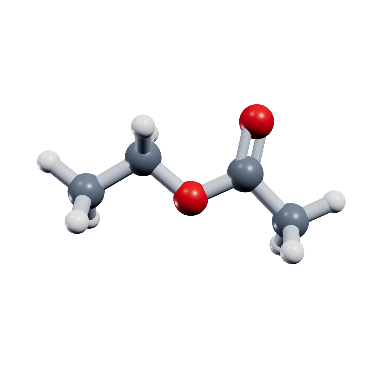 Ball-and-stick model of Ethyl acetate