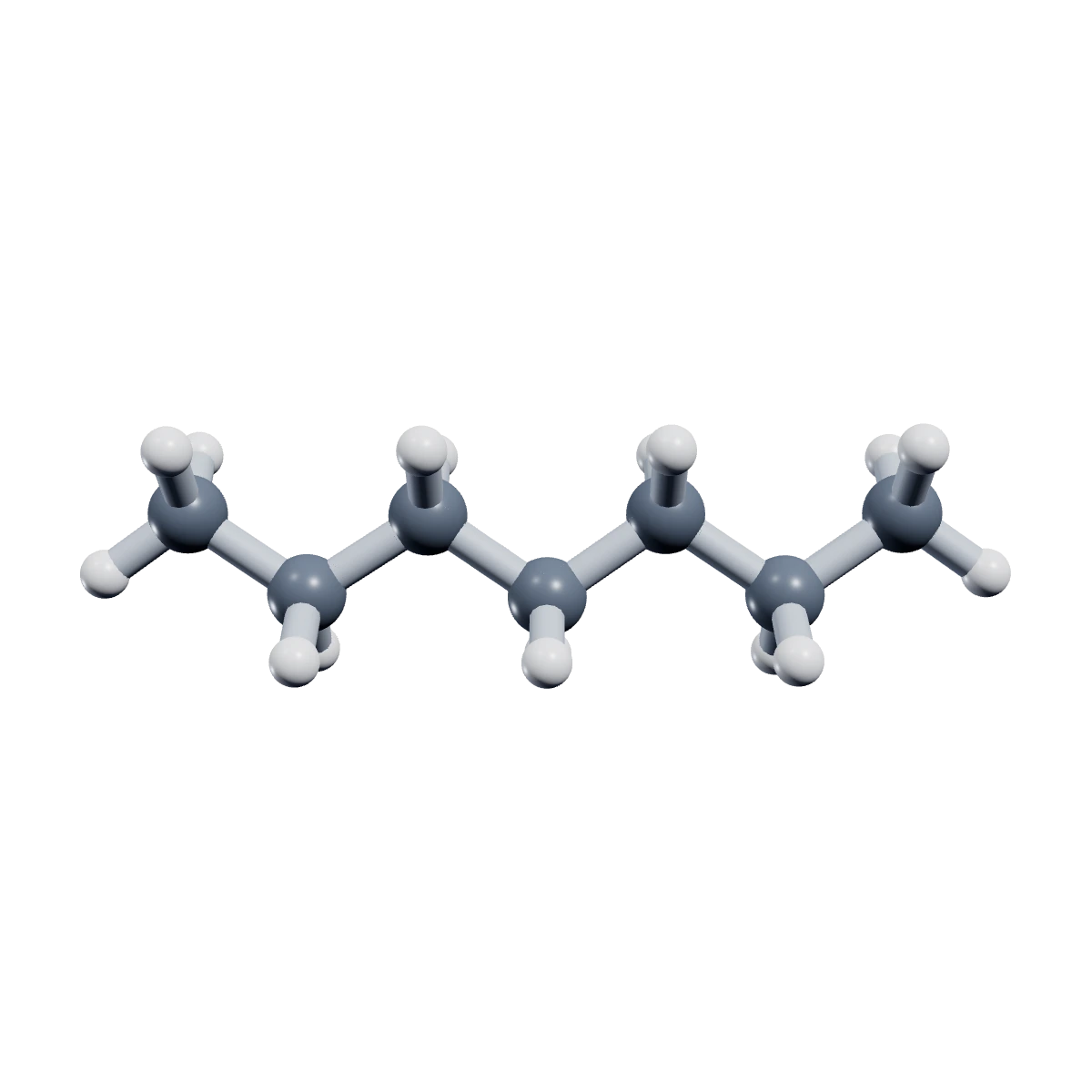 3D model of a n-Heptane molecule