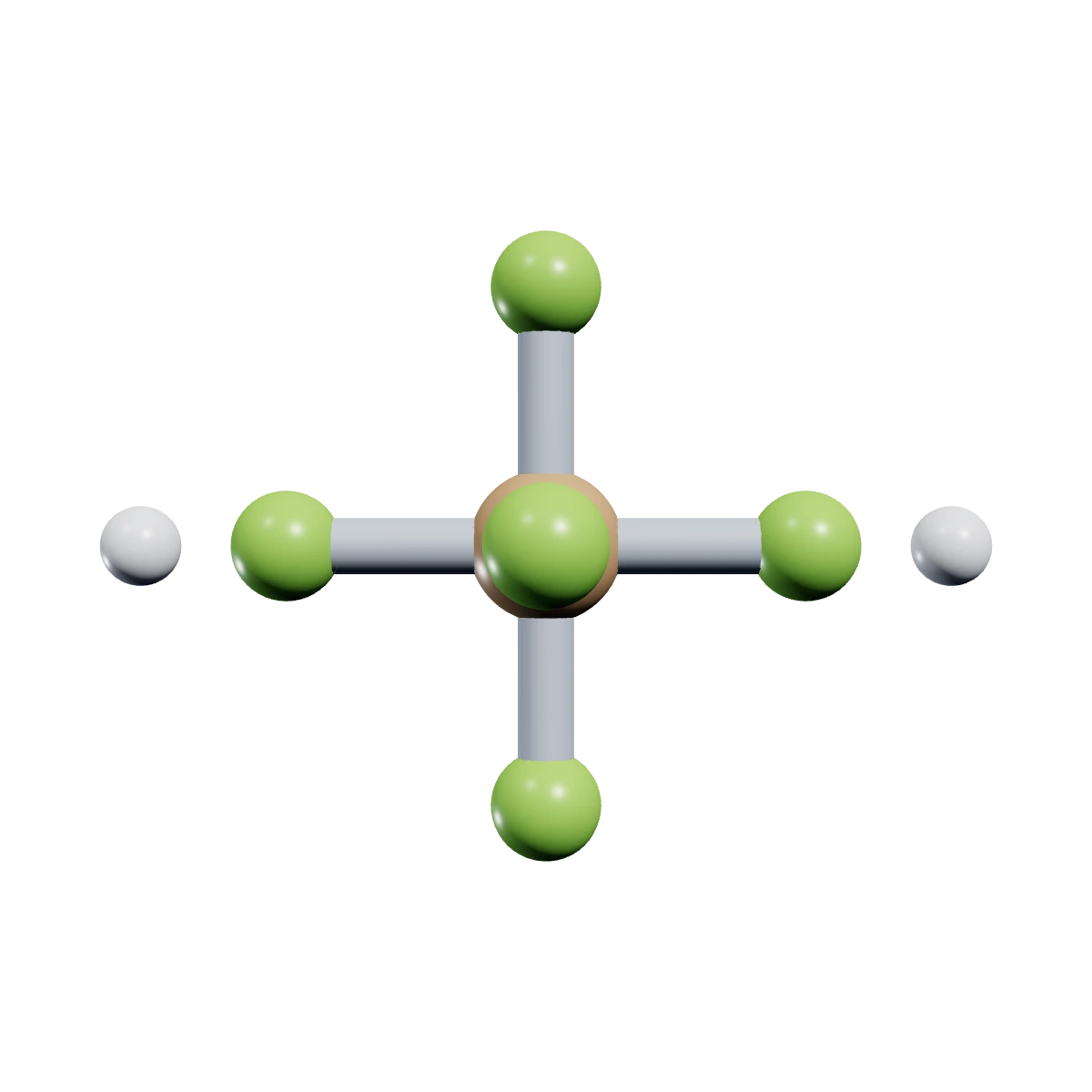 3D model of a Hexafluorosilicic acid molecule