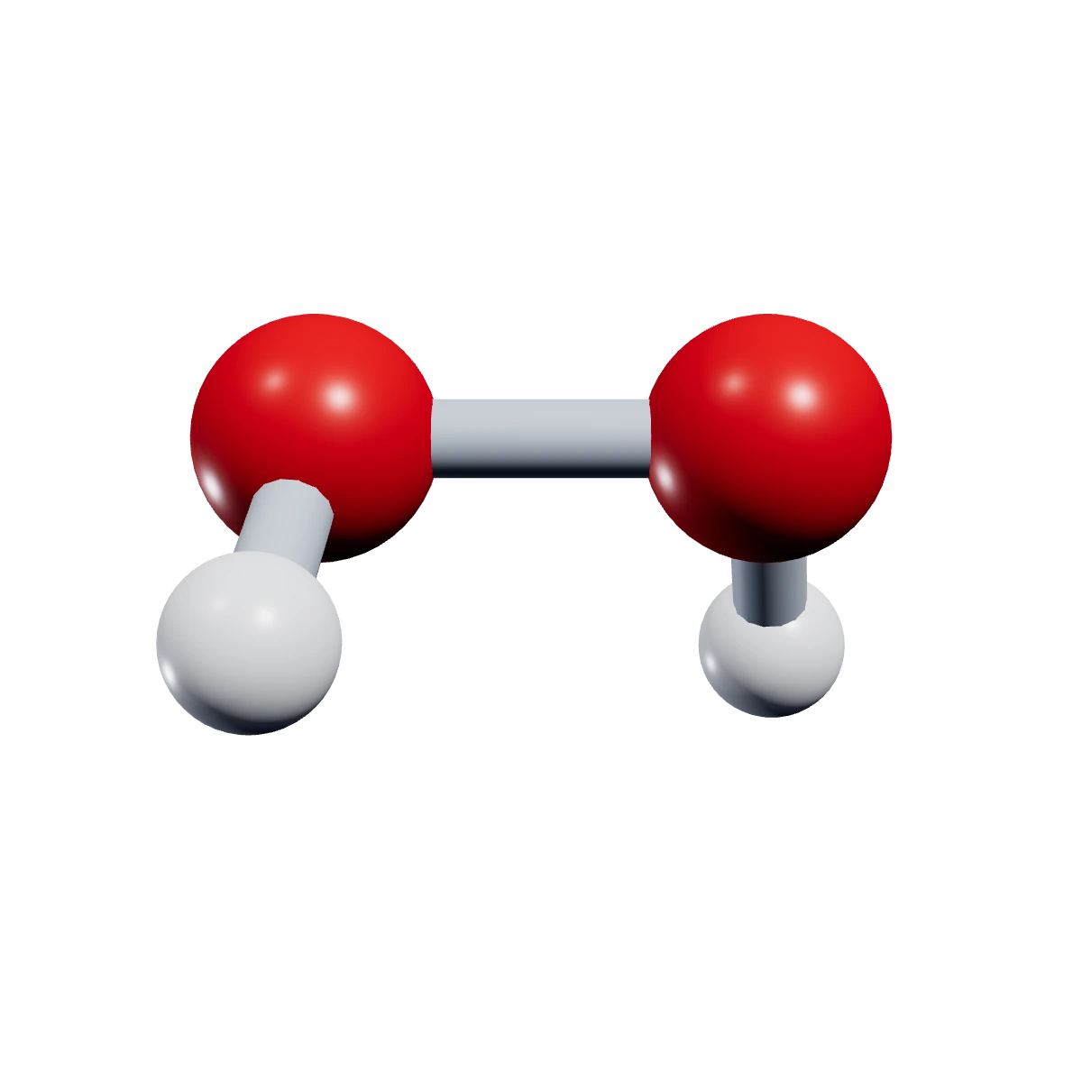 Ball-and-stick model of Hydrogen peroxide