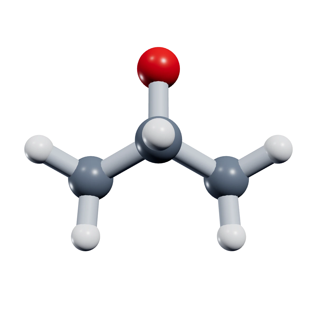 Ball-and-stick model of Isopropyl alcohol
