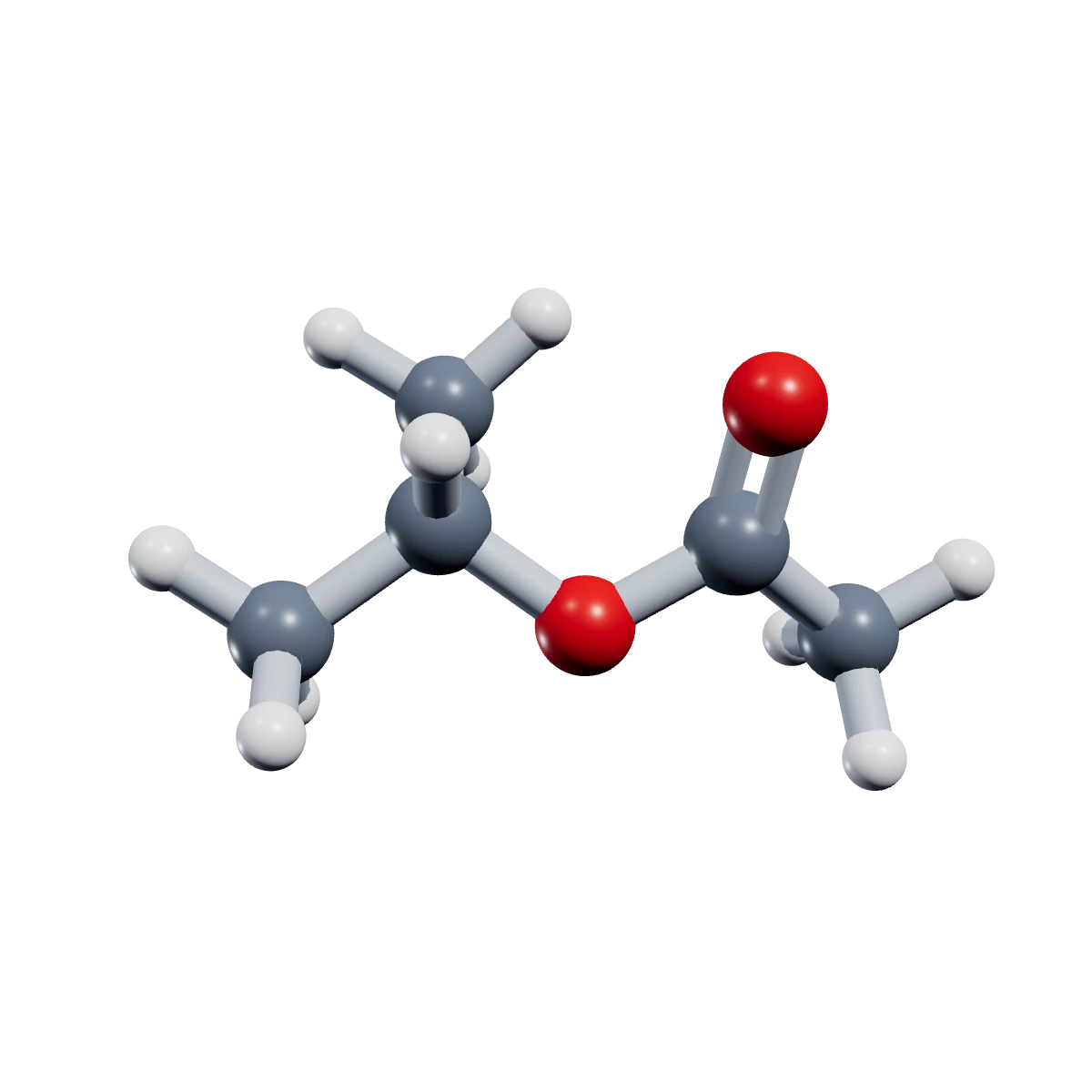 3D model of a Isopropyl acetate molecule