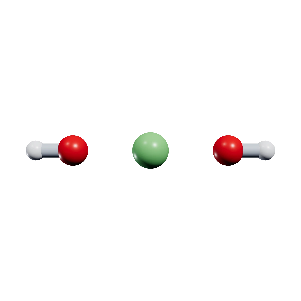 Ball-and-stick model of Magnesium hydroxide