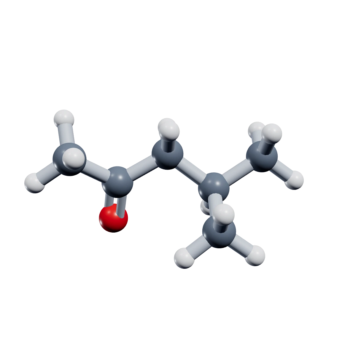 3D model of a Methyl isobutyl ketone molecule