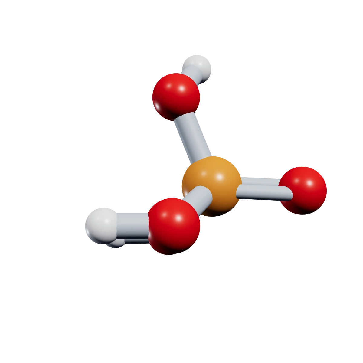Ball-and-stick model of Phosphoric acid
