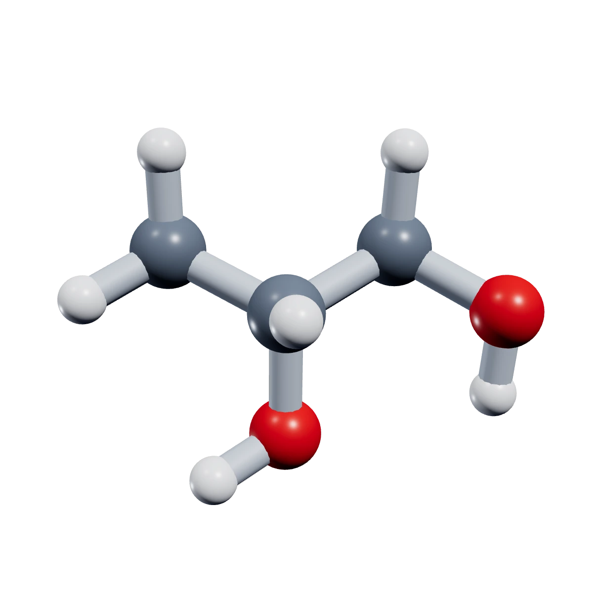 Ball-and-stick model of Propylene glycol