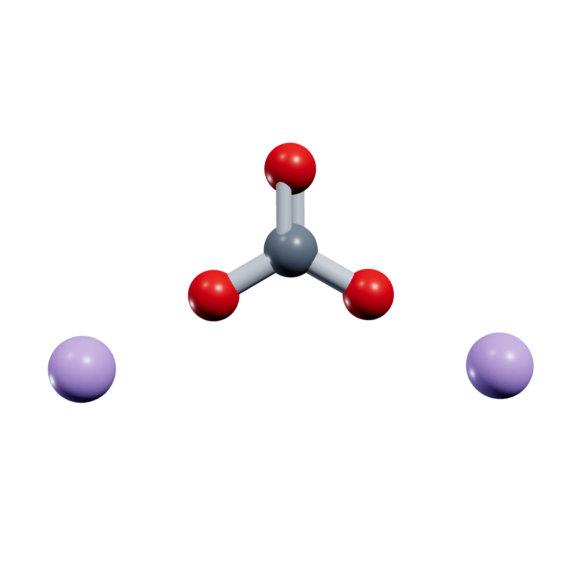 Ball-and-stick model of Sodium carbonate