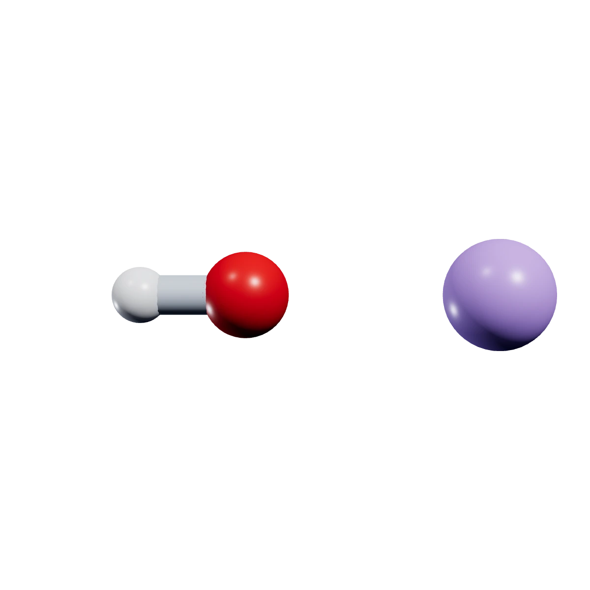 Ball-and-stick model of Sodium hydroxide