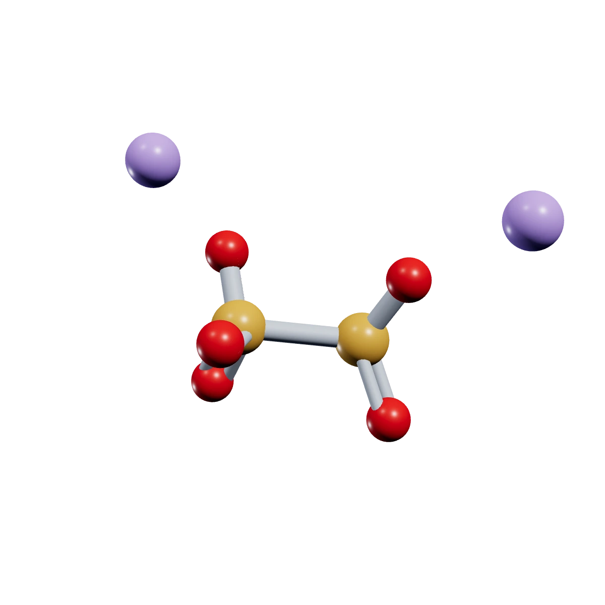 Ball-and-stick model of Sodium metabisulfite
