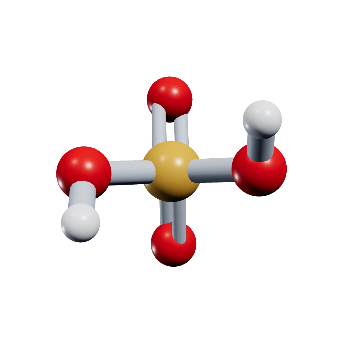 Ball-and-stick model of Sulfuric acid