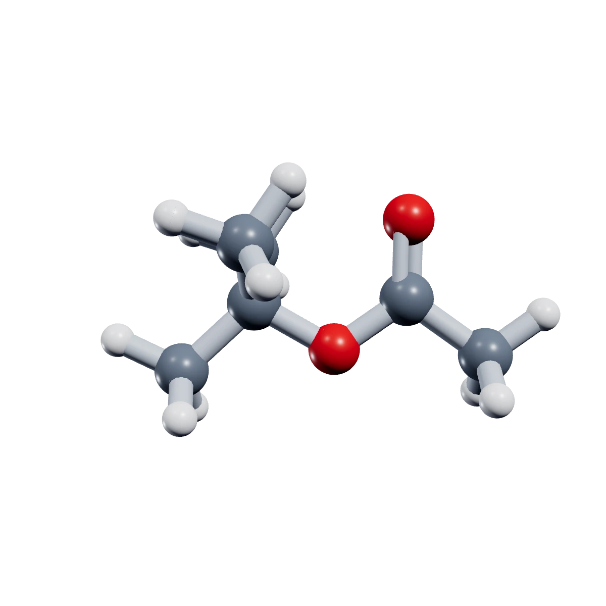 Ball-and-stick model of tert-Butyl acetate