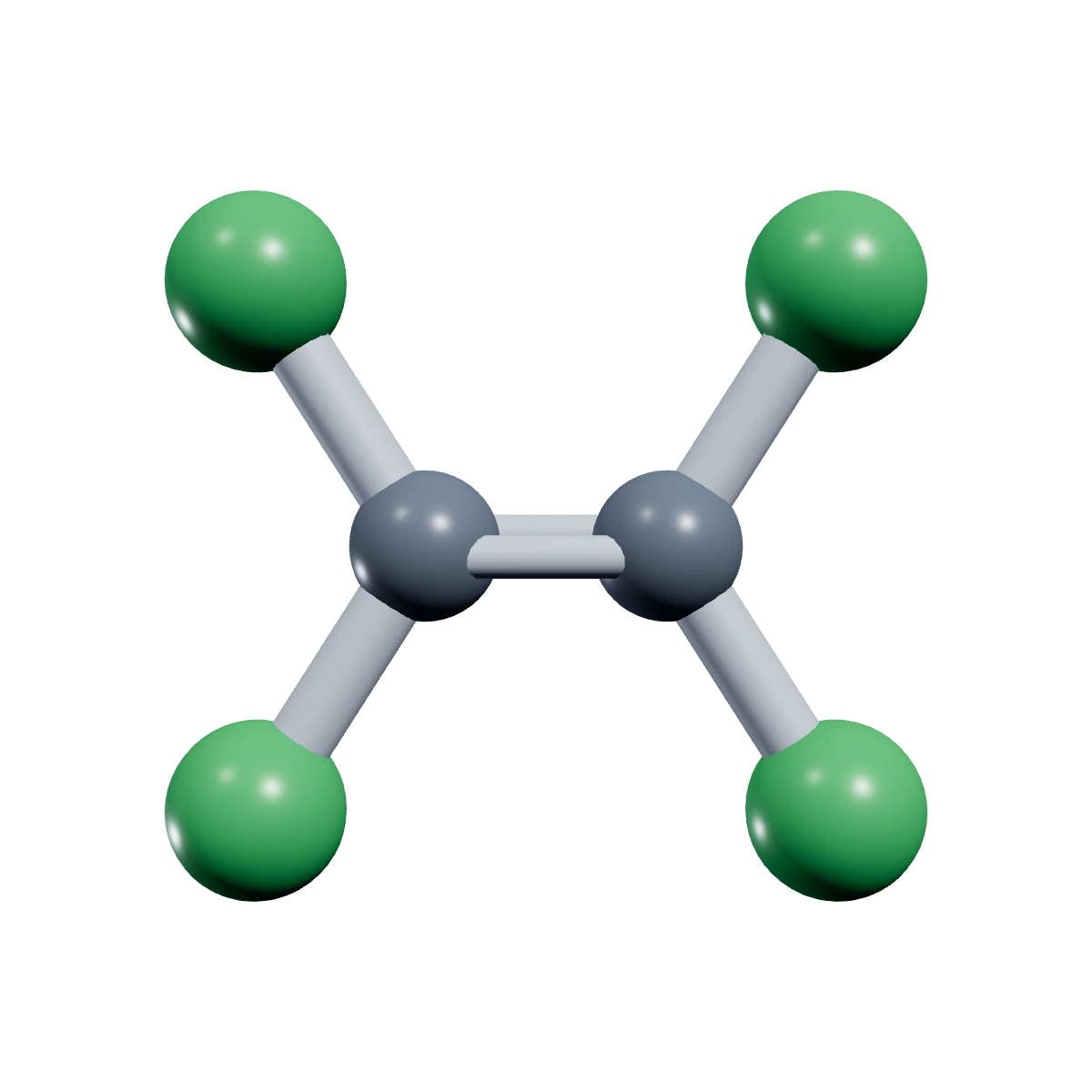 3D model of a Perchloroethylene molecule