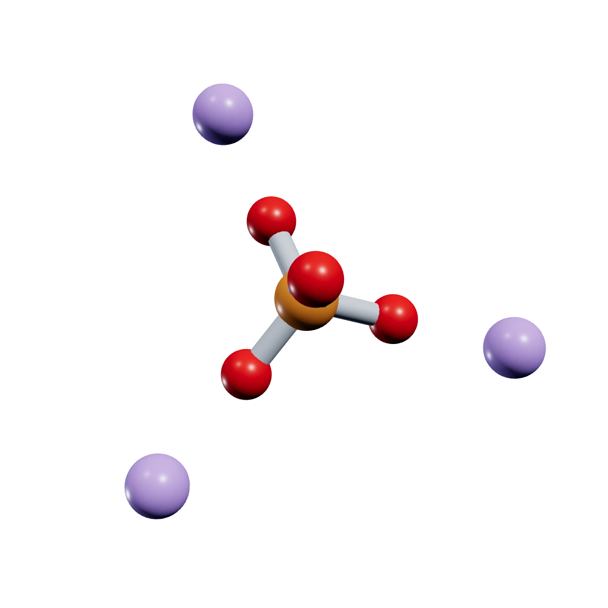 3D model of a Trisodium phosphate molecule